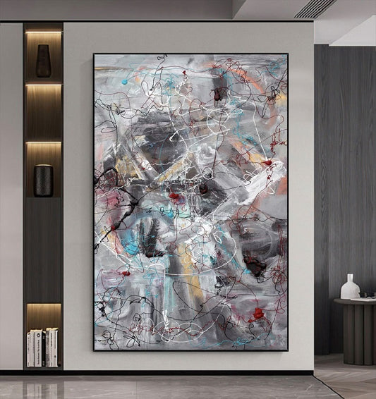 Handcrafted Abstract Painting, Modern Wall Art for Home Decor AB1139A