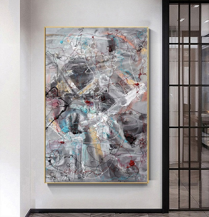 Handcrafted Abstract Painting, Modern Wall Art for Home Decor AB1139A