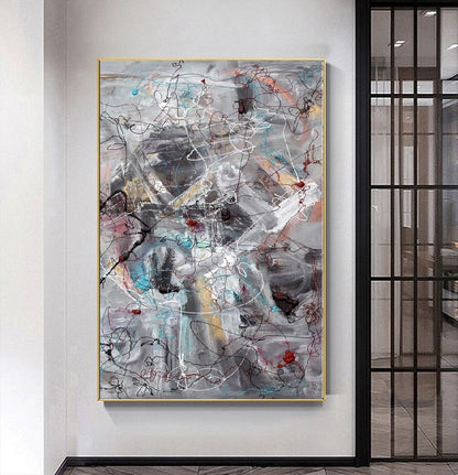 Handcrafted Abstract Painting, Modern Wall Art for Home Decor AB1139A