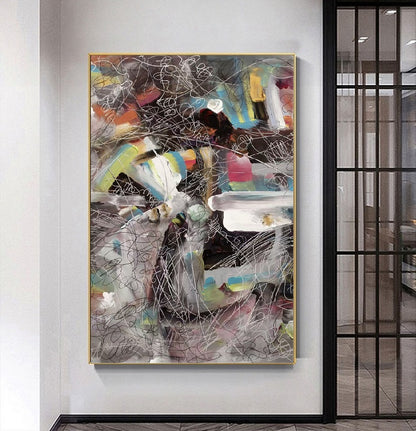 Handcrafted Abstract Painting, Modern Wall Art for Home Decor AB1139B