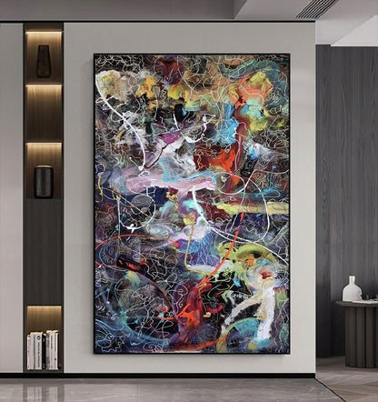 Handcrafted Abstract Painting, Modern Wall Art for Home Decor AB1140B