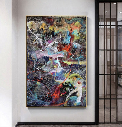 Handcrafted Abstract Painting, Modern Wall Art for Home Decor AB1140B