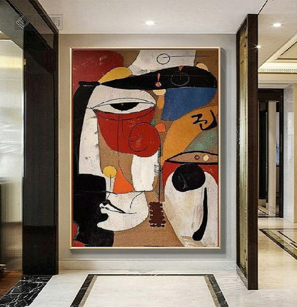 Handcrafted Abstract Painting, Modern Wall Art for Home Decor AB1141