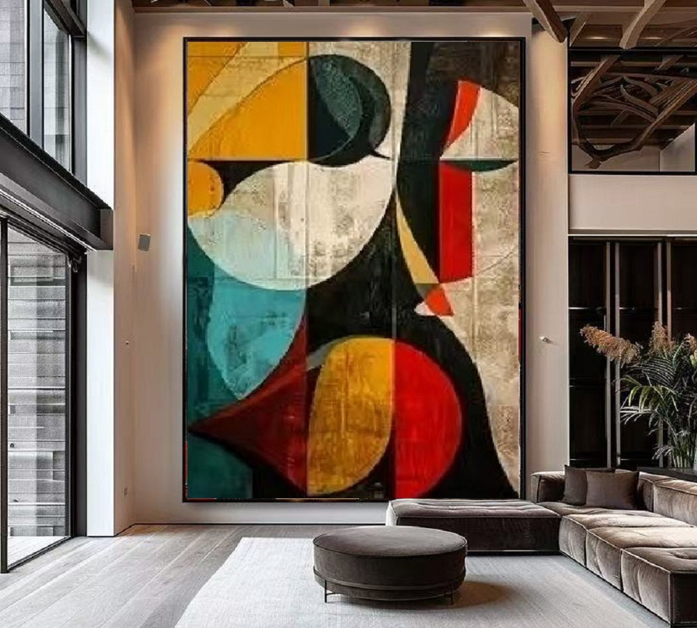 Handcrafted Abstract Painting, Modern Wall Art for Home Decor AB1142