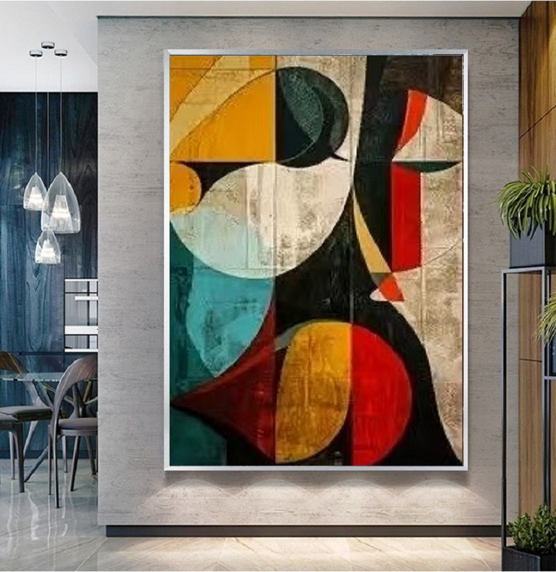 Handcrafted Abstract Painting, Modern Wall Art for Home Decor AB1142