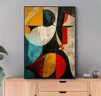 Handcrafted Abstract Painting, Modern Wall Art for Home Decor AB1142