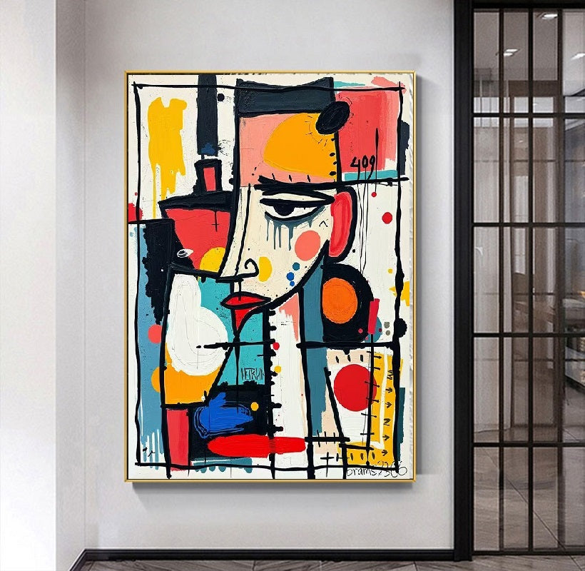 Handcrafted Abstract Painting, Modern Wall Art for Home Decor AB1143