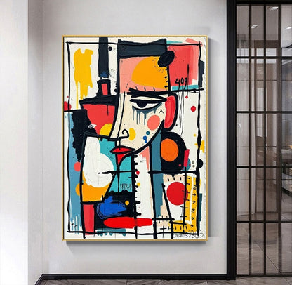 Handcrafted Abstract Painting, Modern Wall Art for Home Decor AB1143