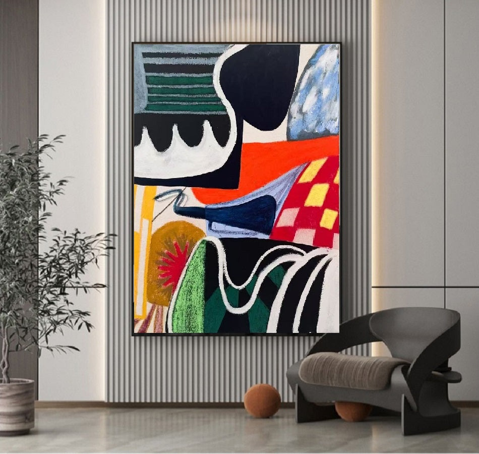 Handcrafted Abstract Painting, Modern Wall Art for Home Decor AB1144A