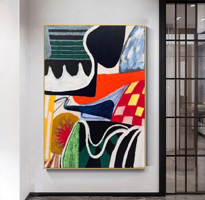 Handcrafted Abstract Painting, Modern Wall Art for Home Decor AB1144A