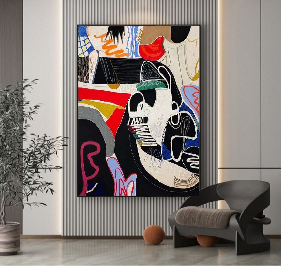 Handcrafted Abstract Painting, Modern Wall Art for Home Decor AB1144B