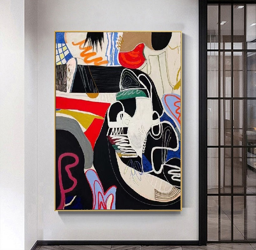 Handcrafted Abstract Painting, Modern Wall Art for Home Decor AB1144B