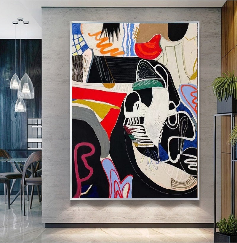 Handcrafted Abstract Painting, Modern Wall Art for Home Decor AB1144B