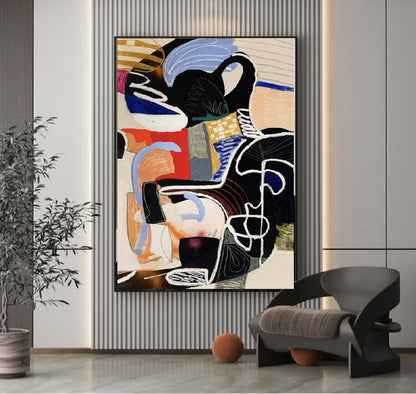 Handcrafted Abstract Painting, Modern Wall Art for Home Decor AB1144C