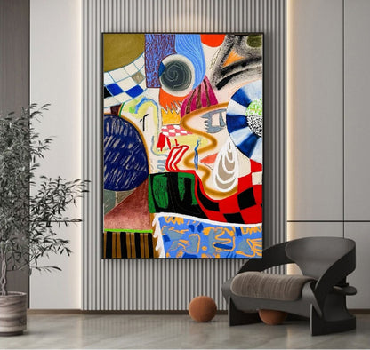 Handcrafted Abstract Painting, Modern Wall Art for Home Decor AB1144D
