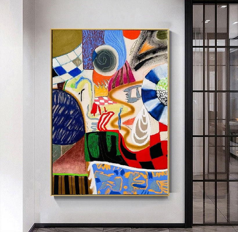 Handcrafted Abstract Painting, Modern Wall Art for Home Decor AB1144D