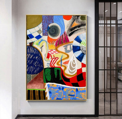 Handcrafted Abstract Painting, Modern Wall Art for Home Decor AB1144D