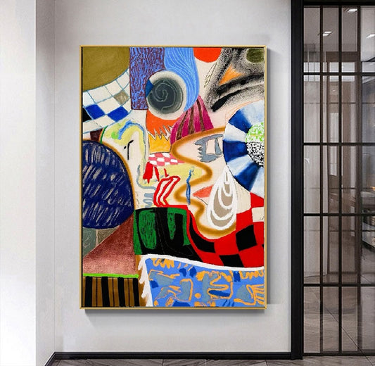 Handcrafted Abstract Painting, Modern Wall Art for Home Decor AB1144D