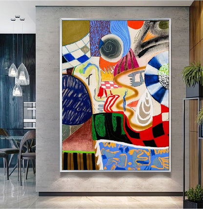 Handcrafted Abstract Painting, Modern Wall Art for Home Decor AB1144D