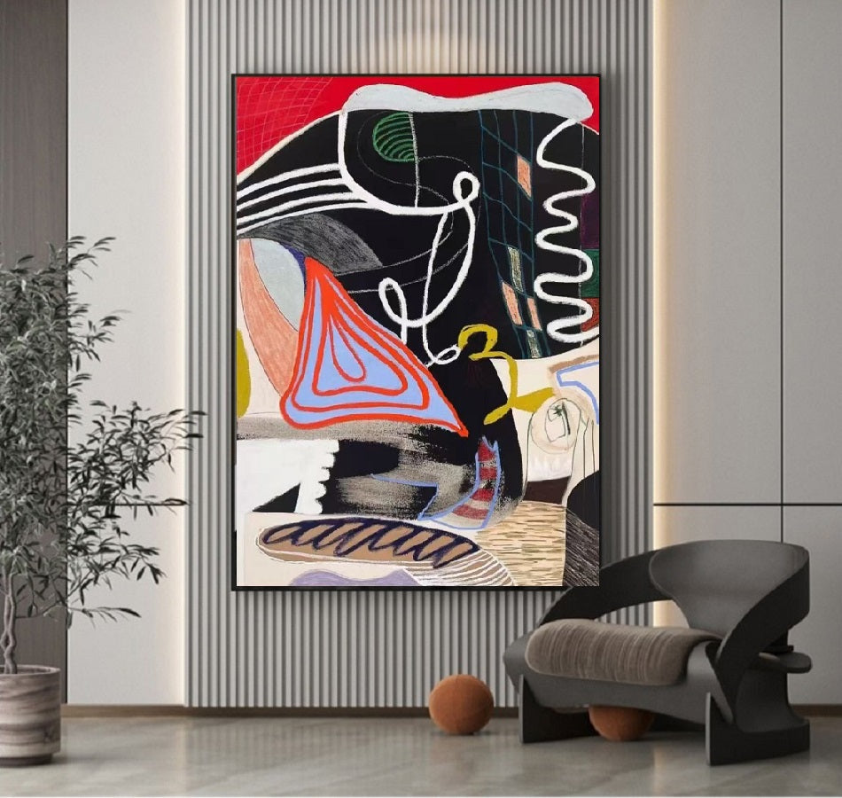 Handcrafted Abstract Painting, Modern Wall Art for Home Decor AB1144E