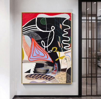 Handcrafted Abstract Painting, Modern Wall Art for Home Decor AB1144E