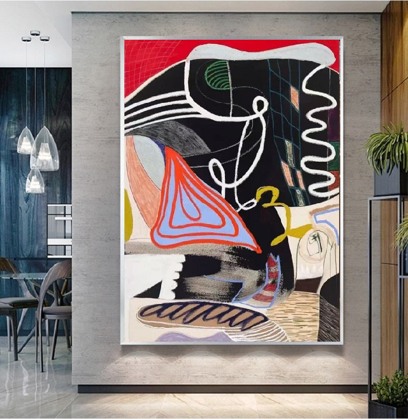 Handcrafted Abstract Painting, Modern Wall Art for Home Decor AB1144E