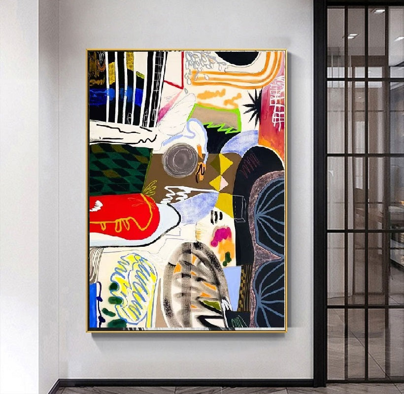 Handcrafted Abstract Painting, Modern Wall Art for Home Decor AB1144F