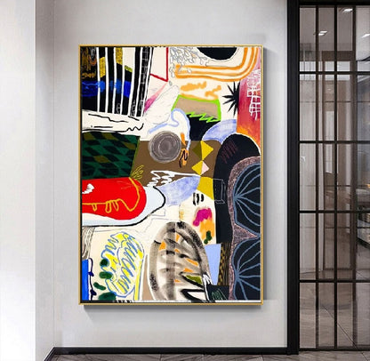 Handcrafted Abstract Painting, Modern Wall Art for Home Decor AB1144F