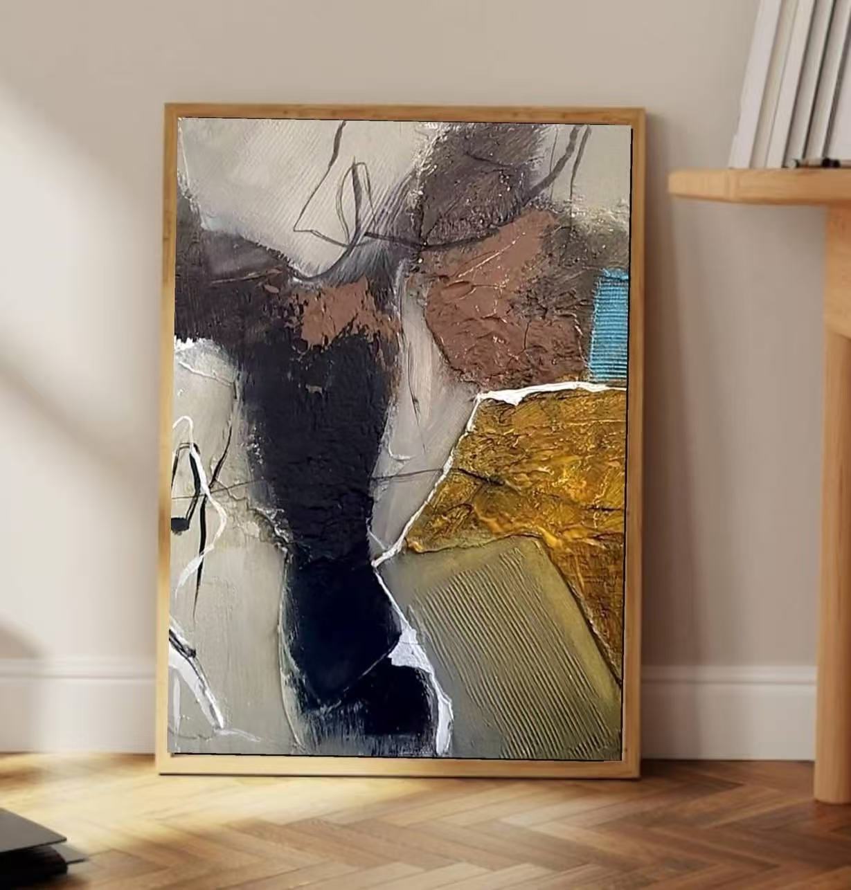 Handcrafted Abstract Painting, Modern Wall Art for Home Decor AB1145