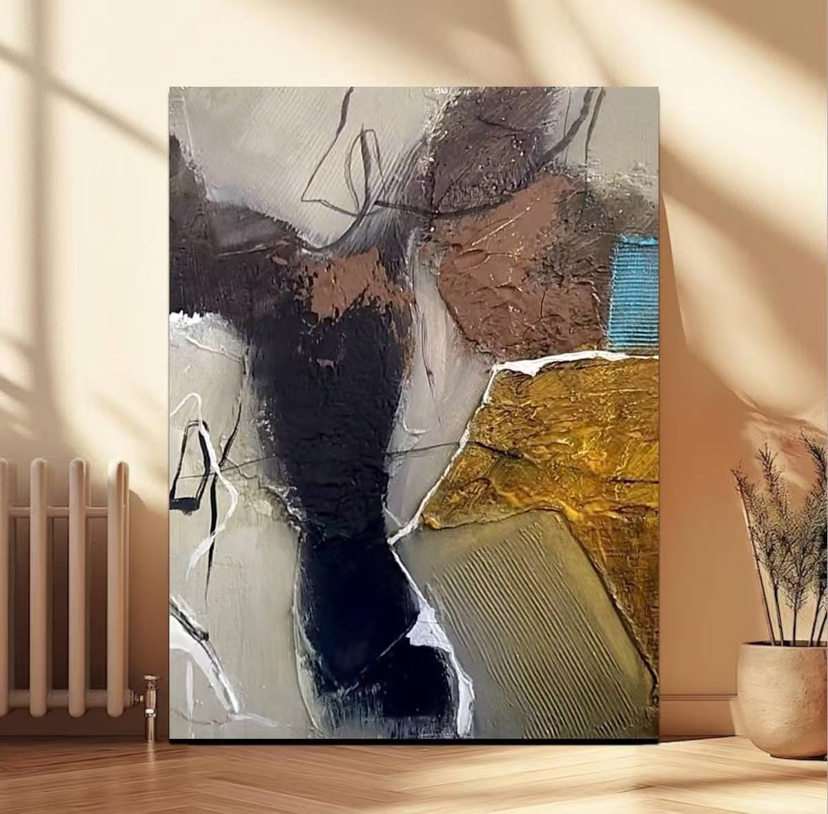 Handcrafted Abstract Painting, Modern Wall Art for Home Decor AB1145