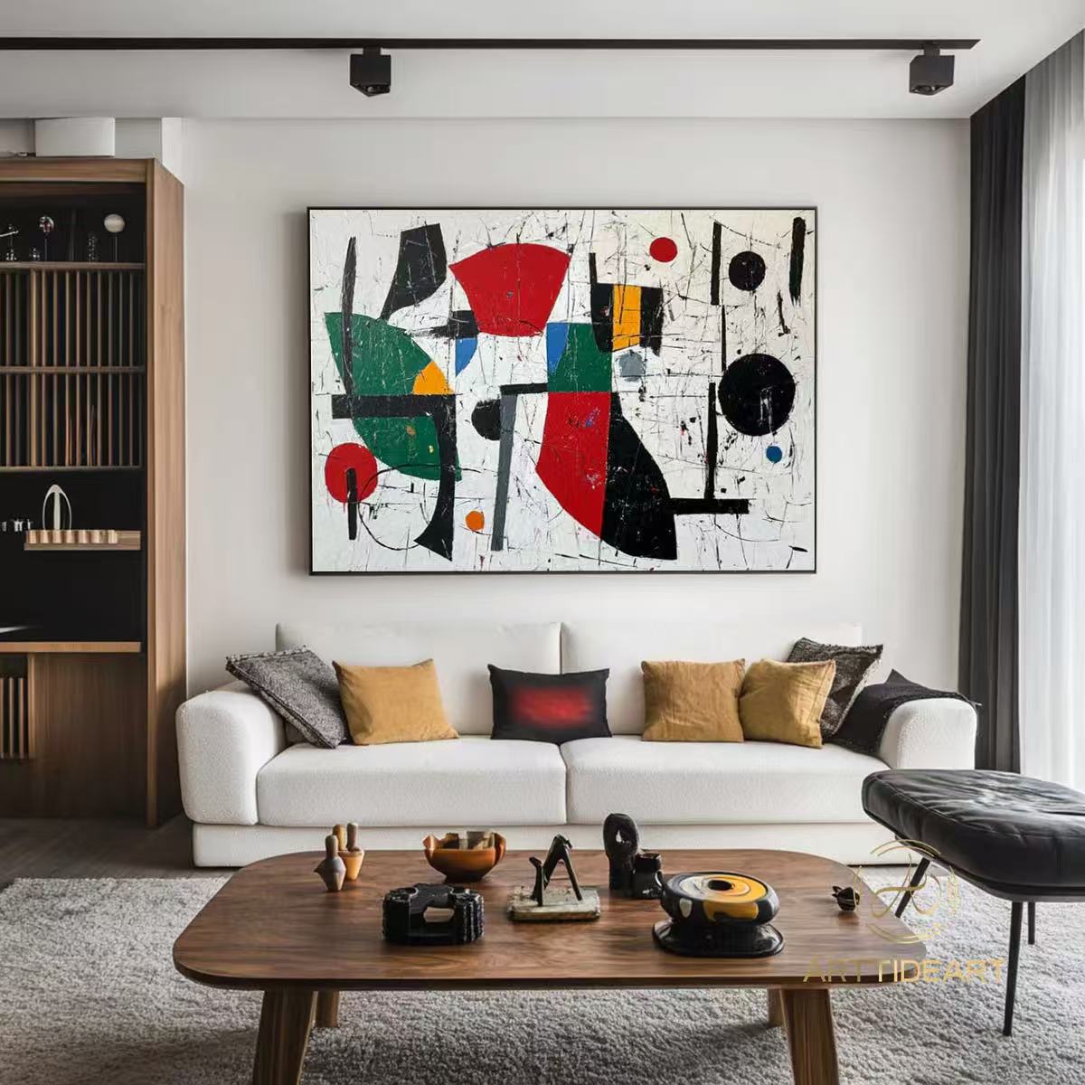 Handcrafted Abstract Painting, Modern Wall Art for Home Decor AB1147