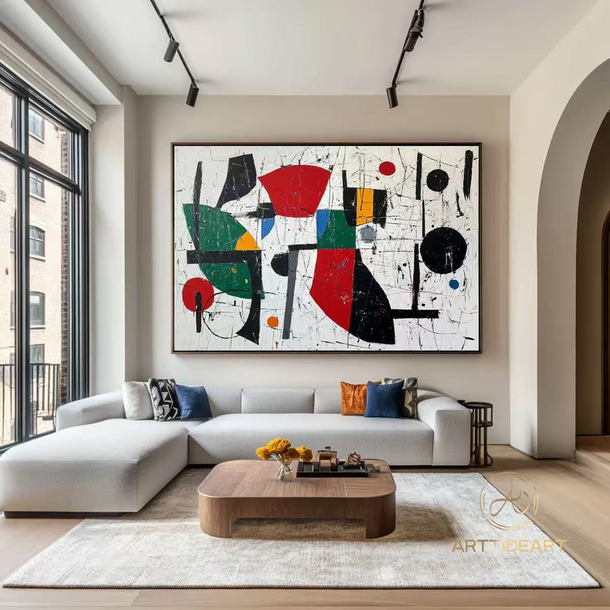 Handcrafted Abstract Painting, Modern Wall Art for Home Decor AB1147