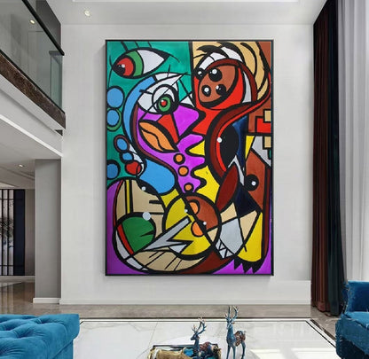 Handcrafted Abstract Painting, Modern Wall Art for Home Decor AB1148
