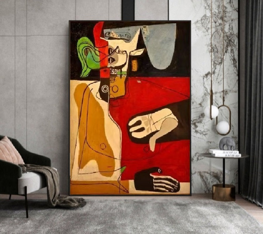 Handcrafted Abstract Painting, Modern Wall Art for Home Decor AB1149
