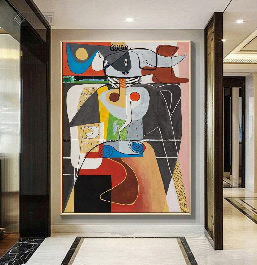 Handcrafted Abstract Painting, Modern Wall Art for Home Decor AB1150