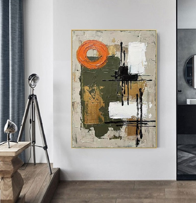 Handcrafted Abstract Painting, Modern Wall Art for Home Decor AB1153