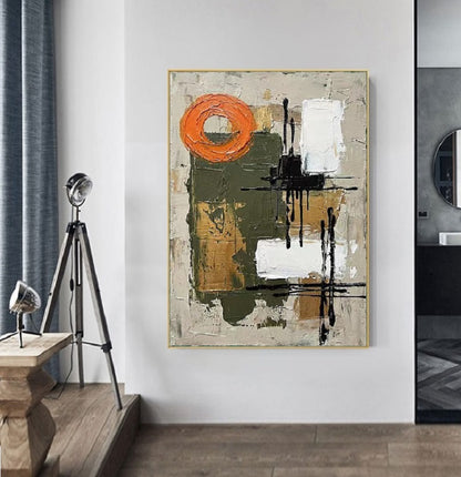 Handcrafted Abstract Painting, Modern Wall Art for Home Decor AB1153