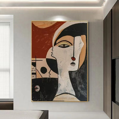 Handcrafted Abstract Painting, Modern Wall Art for Home Decor AB1154