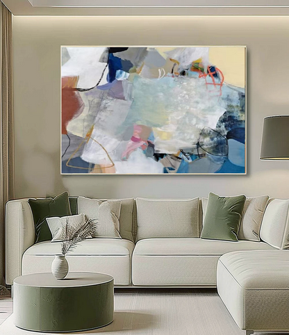 Handcrafted Abstract Painting, Modern Wall Art for Home Decor AB1155