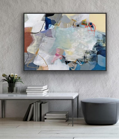 Handcrafted Abstract Painting, Modern Wall Art for Home Decor AB1155