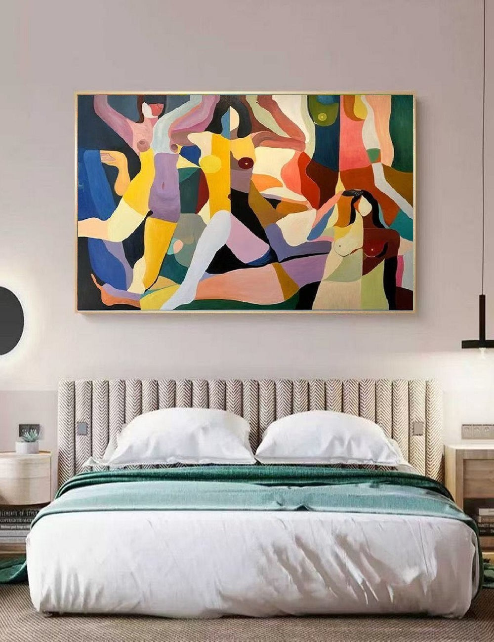 Handcrafted Abstract Painting, Modern Wall Art for Home Decor AB1157
