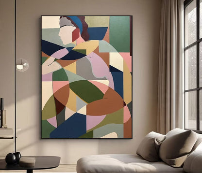 Handcrafted Abstract Painting, Modern Wall Art for Home Decor AB1158