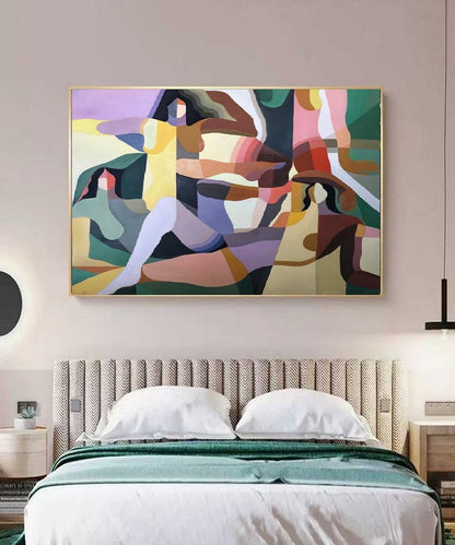 Handcrafted Abstract Painting, Modern Wall Art for Home Decor AB1159