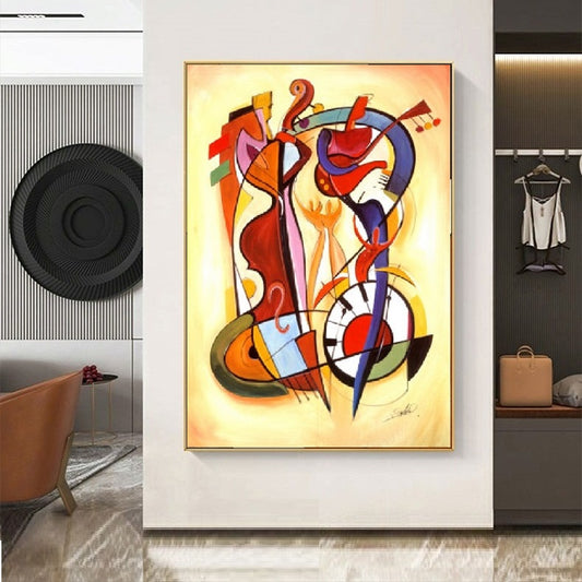 Handcrafted Abstract Painting, Modern Wall Art for Home Decor AB1160