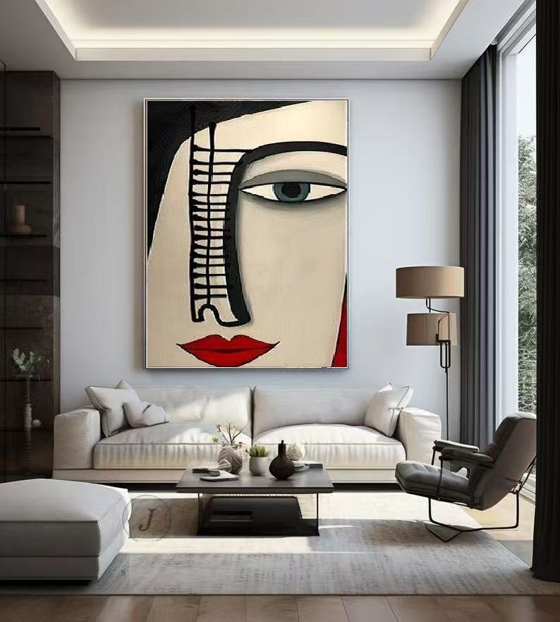 Handcrafted Abstract Painting, Modern Wall Art for Home Decor AB1161