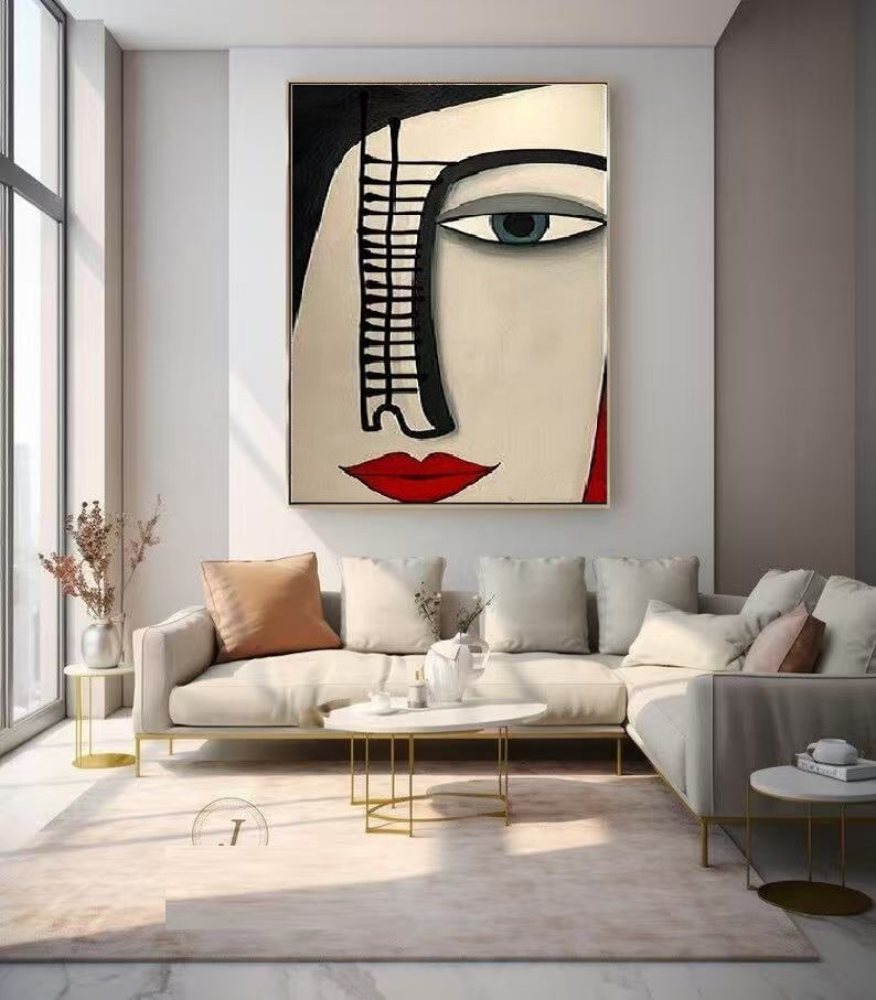 Handcrafted Abstract Painting, Modern Wall Art for Home Decor AB1161