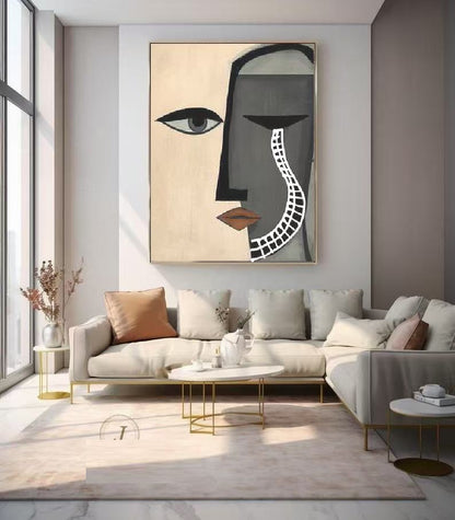 Handcrafted Abstract Painting, Modern Wall Art for Home Decor AB1162