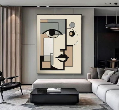 Handcrafted Abstract Painting, Modern Wall Art for Home Decor AB1163