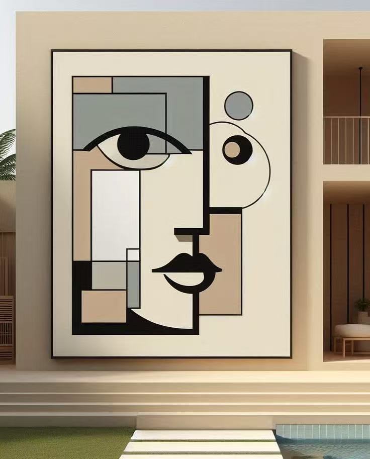 Handcrafted Abstract Painting, Modern Wall Art for Home Decor AB1163
