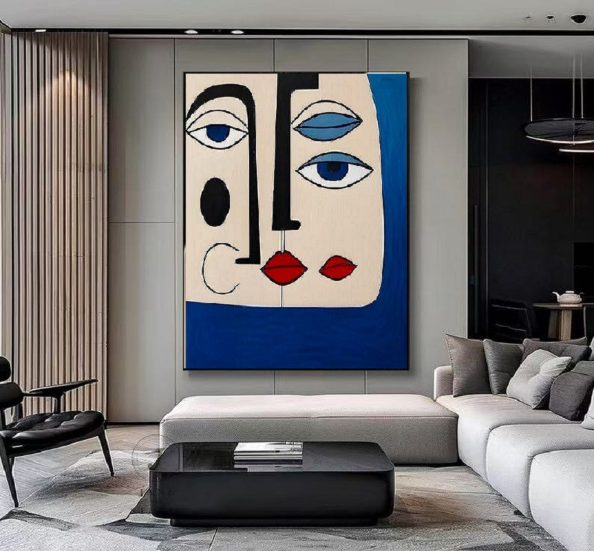 Handcrafted Abstract Painting, Modern Wall Art for Home Decor AB1164